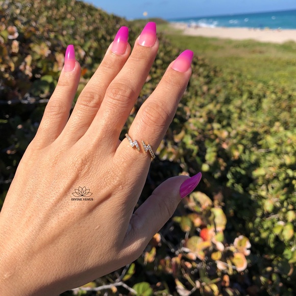 Lightning Bolt Ring ⚡️ 18K Gold Plated Brass ⚡️ - Picture 6 of 14